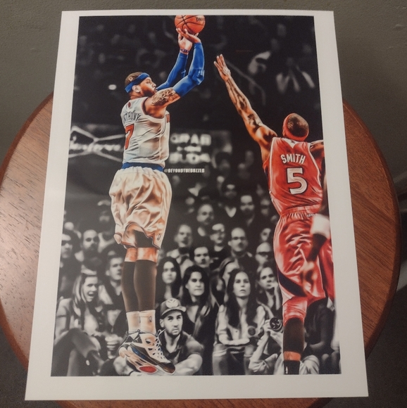 NEW! CARMELO ANTHONY KNICKS 8.5x11 ULTRA PREMIUM GLOSSY REPRINT COLOR ART POSTER - Picture 6 of 6